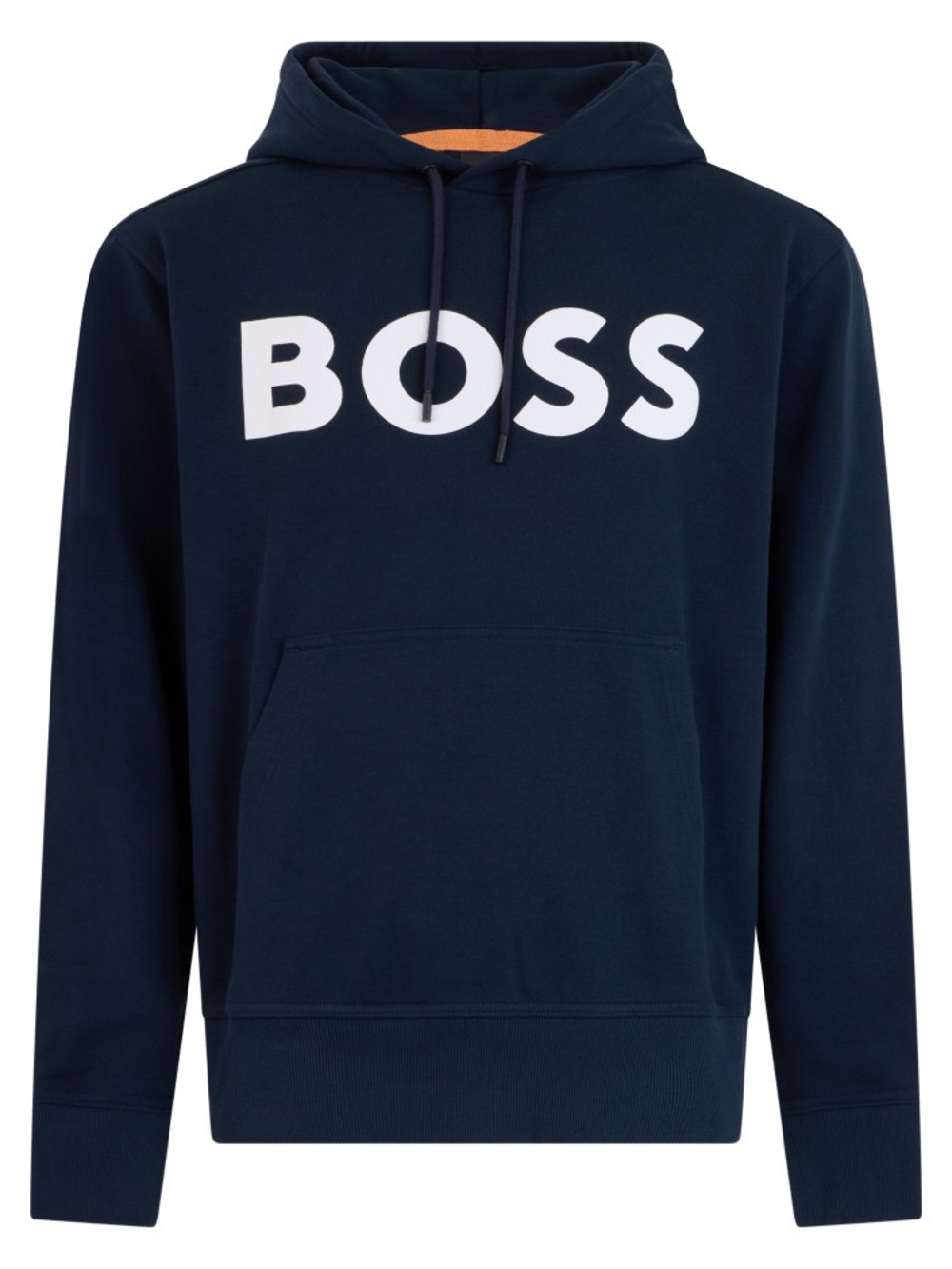 Hugo Boss Navy Hoodie with White BOSS Logo Size Large Never Worn